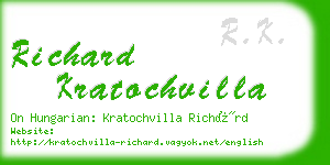 richard kratochvilla business card